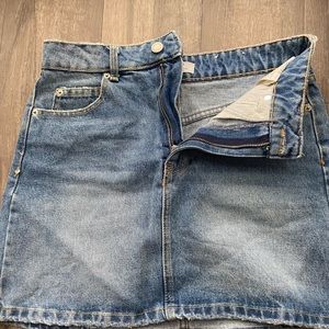 Bershka high rise jean skirt